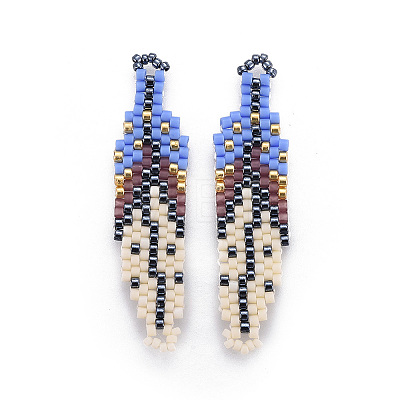 MIYUKI & TOHO Handmade Japanese Seed Beads Pendants SEED-A027-C01-1
