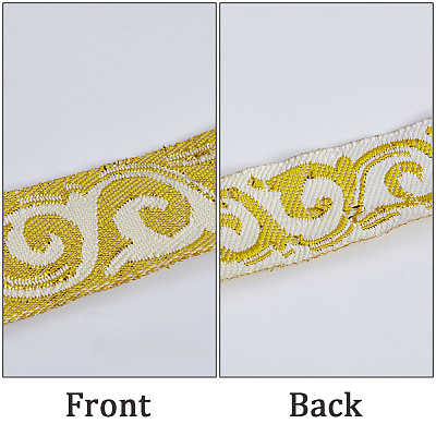 Embroidery Polyester Ribbons OCOR-WH0077-98D-1