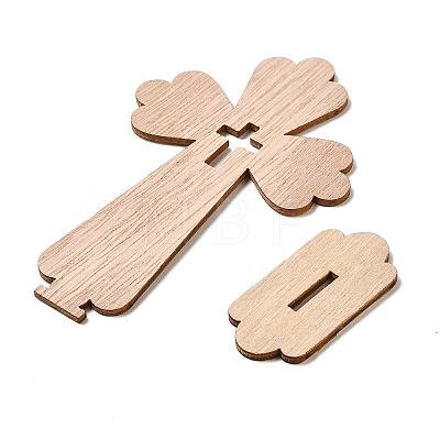 Unfinished Wood Cross Cutouts Ornaments DJEW-H011-01C-1