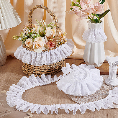 Silk Chiffon Fabric Ribbon OCOR-WH0008-086-1