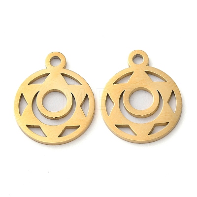 Ion Plating(IP) Chakra Theme 304 Stainless Steel Charms STAS-Q303-03G-1