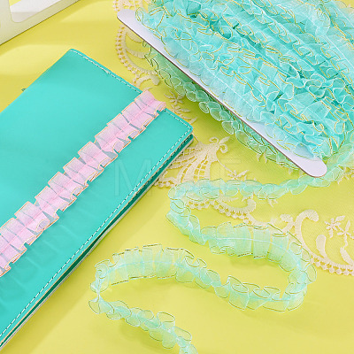 10M Double Layer Polyester Lace Ribbon OCOR-TA0004-14E-1