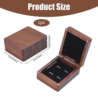 Wood Cuff-link Gift Storage Magnetic Boxes CON-WH0089-265A-1