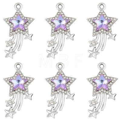 10Pcs Glass Pendants GLAA-YW0004-64B-03-1