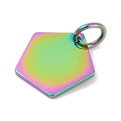 Ion Plating(IP) 304 Stainless Steel Stamping Blank Tag Charms STAS-I311-23RC-1