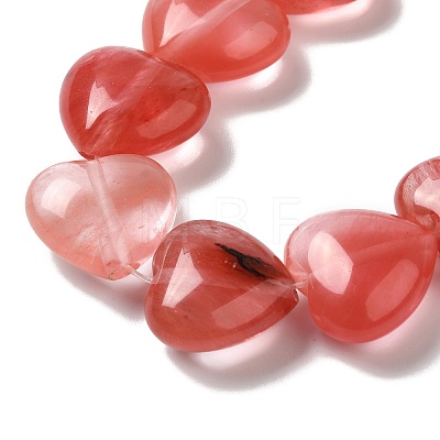 Cherry Quartz Glass Beads Strands G-K335-01G-1
