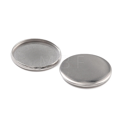 316 Surgical Stainless Steel Cabochon Tray Settings STAS-I187-06H-P-1