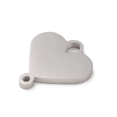 304 Stainless Steel Heart Connector Charms STAS-R222-01P-1