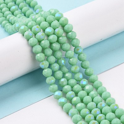 Electroplate Glass Beads Strands EGLA-A034-P10mm-B22-1