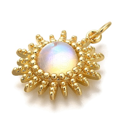 Rack Plating Brass Micro Pave Cubic Zirconia Pendants KK-I720-59G-1-1