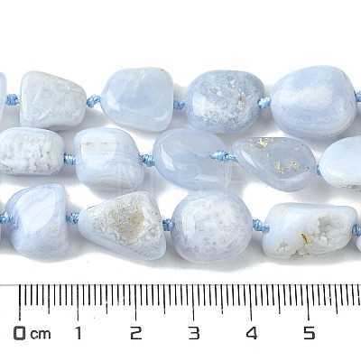 Natural Blue Lace Agate Beads Strands G-G117-B07-02-1