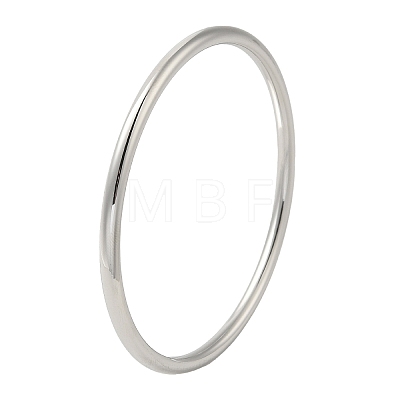 Non-Tarnish 304 Stainless Steel Simple Roung Ring Bangles for Women BJEW-F461-01G-P-1