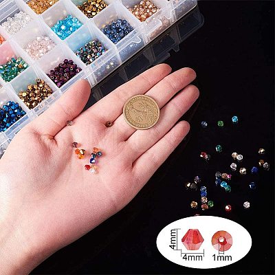 24 Colors Electroplate Glass Beads EGLA-PH0003-12-1
