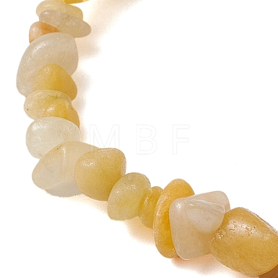 Natural Topaz Jade Chip Beaded Stretch Bracelets for Women Men BJEW-JB10665-04-1