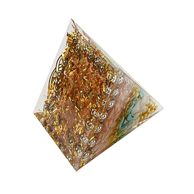 Resin Orgonite Pyramid Home Display Decorations G-PW0004-56A-14-1