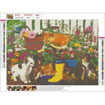 Cat Shape DIY Diamond Painting Kit PW-WGD13EB-01-1