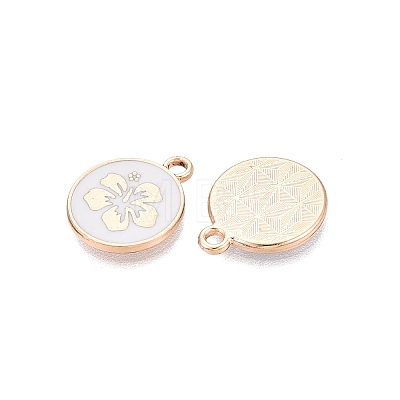 Rack Plating Alloy Enamel Pendants ENAM-N070-01F-03G-01-1