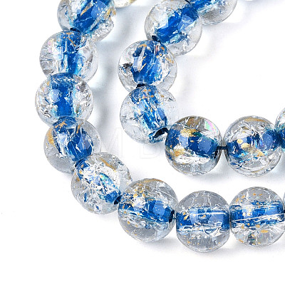 Crackle Transparent Glass Beads Strands X1-GLAA-N030-8mm-01E-1