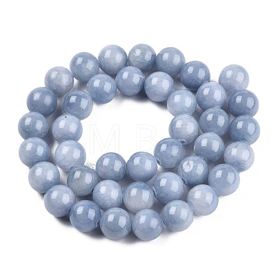 Natural Dyed Yellow Jade Beads Strands G-R271-10mm-YXS18-01-1