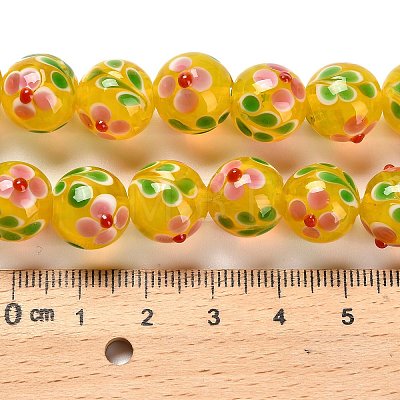 Handmade Lampwork Bumpy Beads Strands LAMP-A005-01D-1