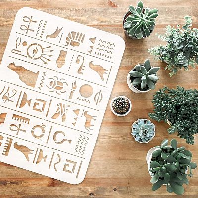 Large Plastic Reusable Drawing Painting Stencils Templates DIY-WH0202-442-1