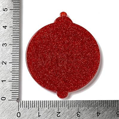 Printed Christmas Theme Acrylic Pendants OACR-L018-07B-1