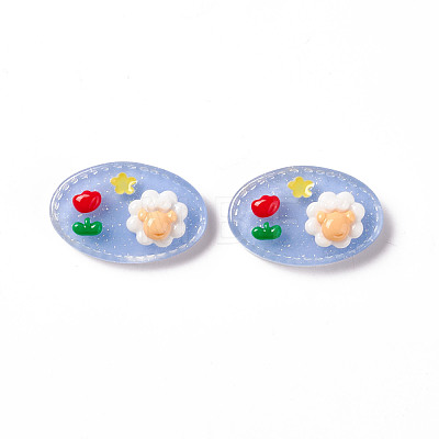 Transparent Resin Cabochons RESI-H140-07-1