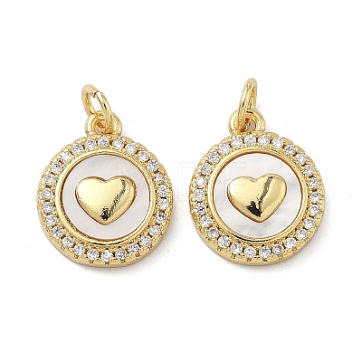 Brass Micro Pave Cubic Zirconia Pendants KK-A282-01G-02-1