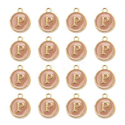 Golden Plated Alloy Enamel Charms ENAM-S118-06P-1