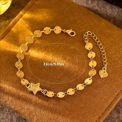 Brass Star Link Bracelets WL3635-2-1