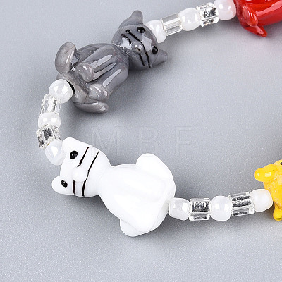Handmade Lampwork Beads Strands LAMP-N028-16-1
