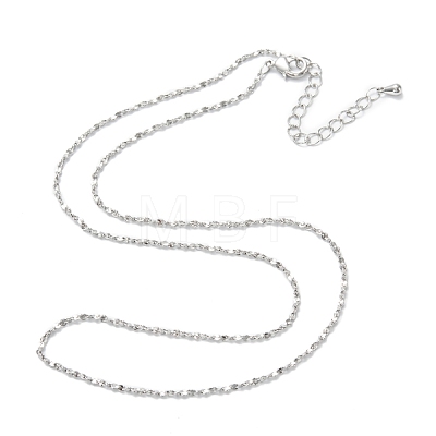 Brass Link Chain Necklaces NJEW-K123-10P-1