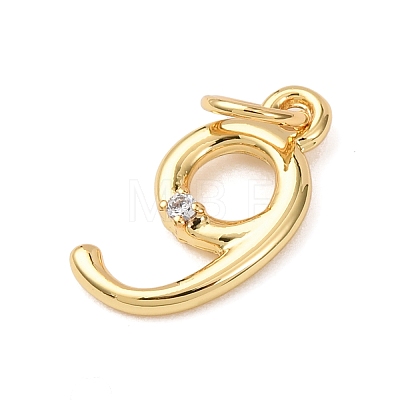 Brass Micro Pave Cubic Zirconia Pendants KK-D019-28G-09-1