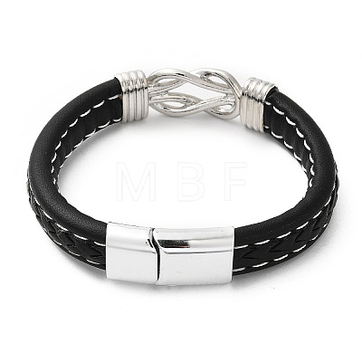 Word Love You Forever Stainless Steel Interlocking Knot Link Bracelet JB753A-1