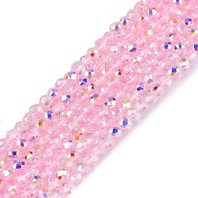 Transparent Glass Beads Strands EGLA-N028-01A-A11-1