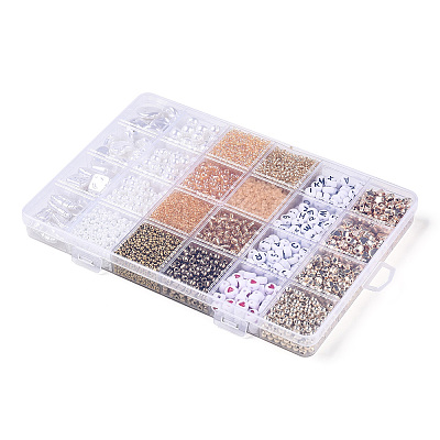 DIY 24 Style Acrylic & ABS Beads Jewelry Making Finding Kit DIY-NB0012-02J-1