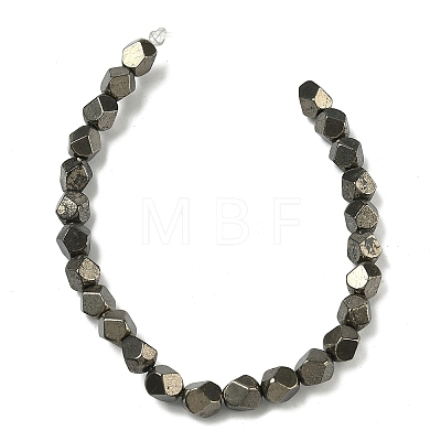Natural Gold Pyrite/Golden Pyrite Beads Strands G-G459-A01-6mm-1
