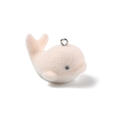 Flocky Resin Pendants FIND-A061-01G-1