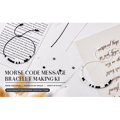 DIY Morse Code Message Bracelet Making Kit DIY-CF0001-15-1