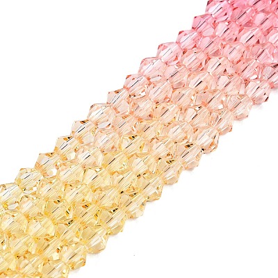 Gradient Color Baking Painted Glass Bead Strands X1-DGLA-A039-T2mm-A02-1