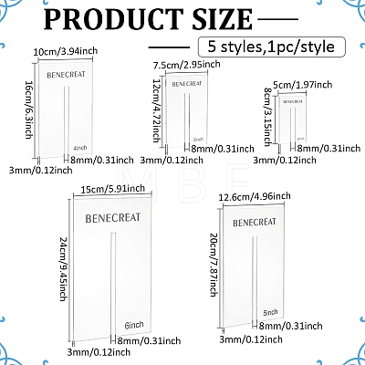 BENECREAT 1 Set Acrylic Sheets FIND-BC0005-60-1