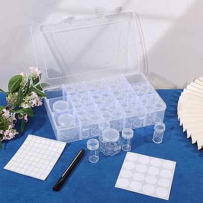Rectangle Plastic Organizer Storage Grid Bead Containers CON-WH0100-80-1