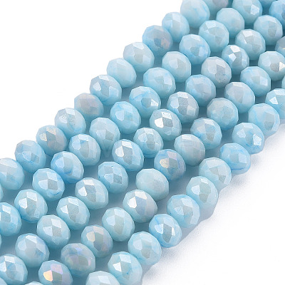Opaque Baking Paint Glass Beads Strands LS-EGLA-N006-010A-B01-1