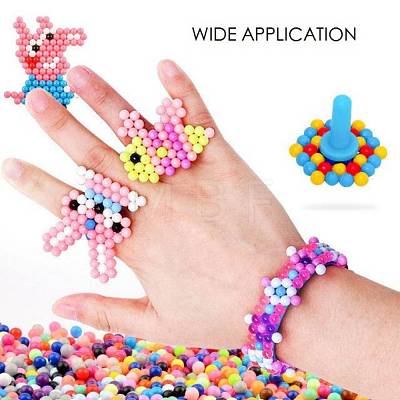 DIY 15 Colors 3000Pcs 4mm PVA Round Water Fuse Beads Kits for Kids DIY-Z007-51-1