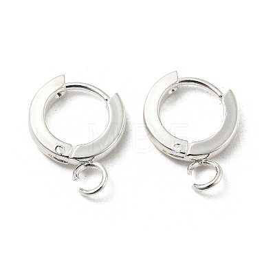 201 Stainless Steel Huggie Hoop Earrings Findings STAS-A167-01E-S-1