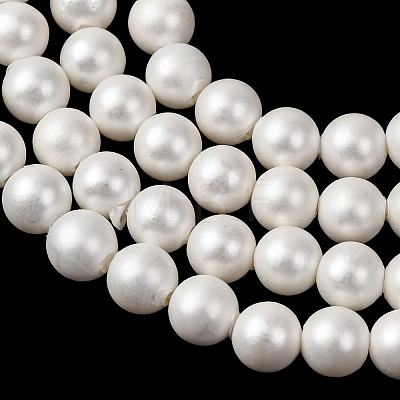 Round Shell Pearl Bead Strands BSHE-L011-4mm-A013A-1