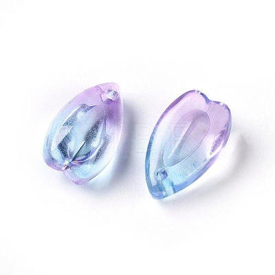Transparent Glass Charms GLAA-H016-12L-1
