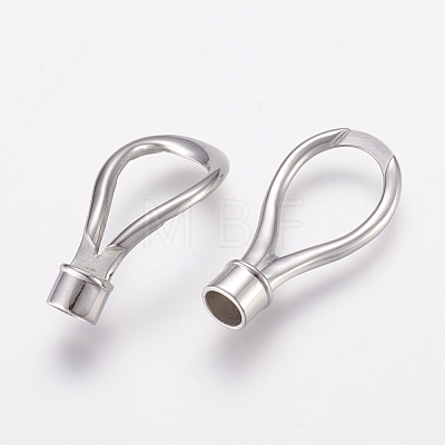 304 Stainless Steel Magnetic Clasps with Glue-in Ends STAS-L189-097P-1