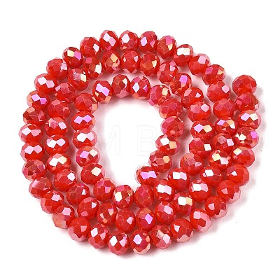 Electroplate Glass Beads Strands EGLA-A044-P6mm-B22-1