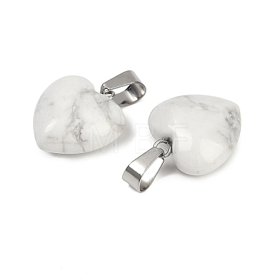 Natural Howlite Pendants G-I311-A31-1